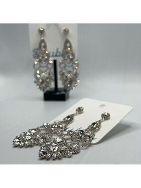 Baubles Silver Austrian Crystals Dangle Earrings
